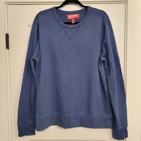 Arizona Jean Cotton Blue Pullover Crewneck Longsleeve Sweatshirt - Picture 1 of 6